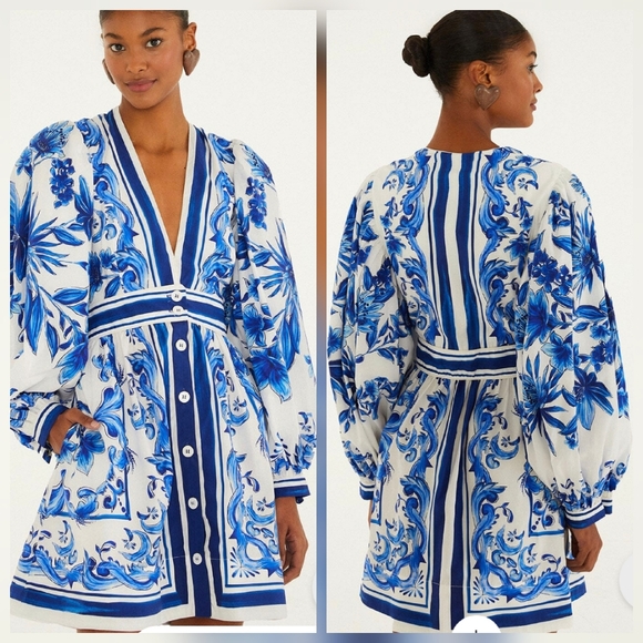 Ulla Johnson Dresses & Skirts - Farm Rio Off White Garden Tiles Minidress